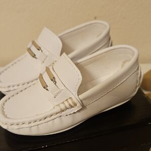 Classic White Kids Loafers